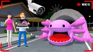 Yuta Mio Panik CCTV Merekam GIGAS AXOLOTL Keluar Dari Terowongan Depan Rumah 😱