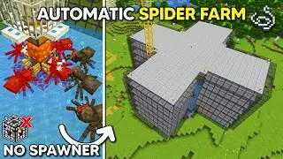 Minecraft Spider Farm - No Spawner, 2000/hr