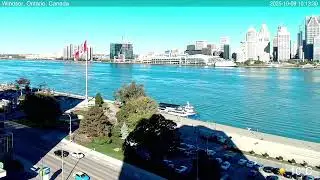 2025-10-09 Morning Segment - Detroit River Live Cam from Windsor, Ontario, Canada