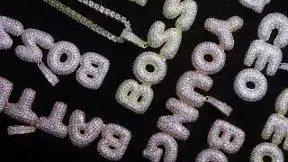 Custom Name Letter Iced Out Pendant#shorts #veeget#veegetofficial#veegetjewelry#jewelry#streetwear