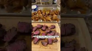 Cinder Grill &ldquo;Sous Vide&rdquo; / Deep-Fried USDA Prime Ribeye Cap Steak & Chicken Wings - MrMaD