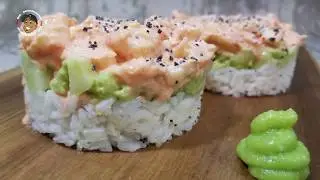 Simple Spicy Shrimp Sushi Stack Recipe | Episode 612