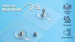 SITTELLA Self Adhesive Nail Wall Hook | Heavy Duty Transparent Hooks | UPTO 8kg Weight It Can Bear |