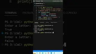 Python program to test whether  a passed letter is a vowel or not 💻
