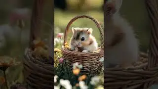 Baby Hamsters Eating Tiny Treats 🍬  #adorableanimals #babyanimals #cuteanimal #animalsbaby #aiart
