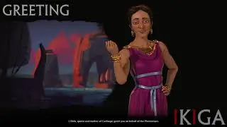 PHOENICIA - DIDO QUEEN OF CARTHAGE ALL VOICED QUOTES & DENOUNCE - CIVILIZATION 6 GATHERING STORM DLC