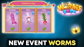 NEW EVENT WORMS 😱 In Worm Zone | Valentine Day Event Worms In Worm Zone | Worm Zone New Worms