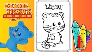 Coloring Tigey from Daniel Tiger | The Cutest Daniel Tiger Coloring Page