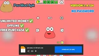 Pou - Mod APK (Version : 1.4.124)  No Password!