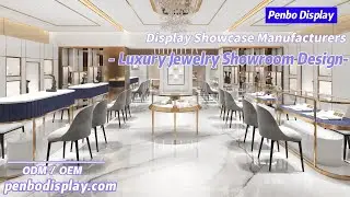Luxury Jewelry Showroom Design | Custom Display Showcase Manufacturers | Penbo Display