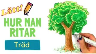 Hur man ritar tr&auml;d &ndash; L&auml;tt l&auml;r dig teckna video, p&aring; svenska!