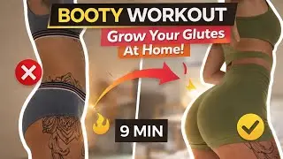 9 MIN BOOTY WORKOUT - Gluteal Muscle Activation | optional: Elastic Band, Weight Plates