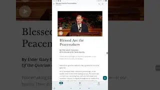 Blessed Are the Peacemakers By Elder Gary&nbsp;E. Stevenson Of the Quorum of the Twelve Apostles