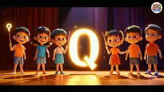 Letter Q Song | Funny kids cartoon song with lyrics #music #abcphonics #nurseryrhym  #cartoonforkids