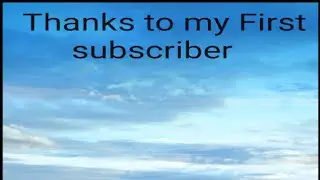 My first subscriber