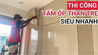 Thi công tấm than tre dạng phẳng kết hợp dạng sóng | Tấm lam sóng than tre