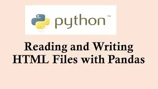 Python basic course | Reading and Writing HTML Files with Pandas