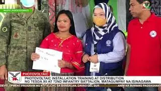 PHOTOVOLTAIC INSTALLATION TRAINING AT DISTRIBUTION HATID NG TESDA 12 AT 72IB