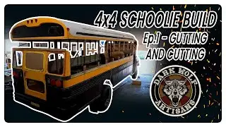 4x4 Skoolie Build - Ep 1 - Gutting N Cutting