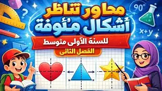 محاور تناظر أشكال مألوفة للسنة الأولى متوسط الفصل الثاني 
