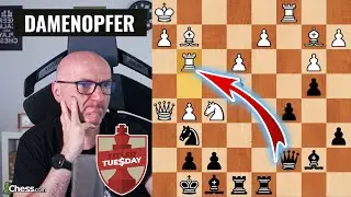 Damenopfer, um die Partie zu retten