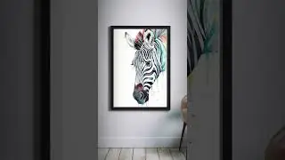Zebra PRINTABLE WALL ART Abstract Art Digit Painting Animals Wildlife Safari  