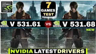 Nvidia Drivers (531.61 vs 531.68) | Nvidia 531.68 New Update | 7 Games Test | GTX 1050 Ti