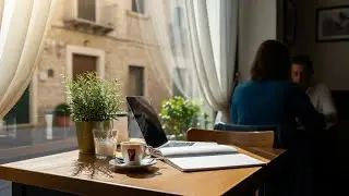 Mediterranean Café Ambience LIVE 🇮🇹 | Italian Instrumental for Work & Study