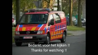 Ambulance Brussels airport responding code 3 - Interventie ambulance brussels airport.