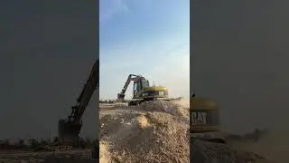 Heavy machinery excavator CAT digging soil nonstop. Real construction life. #truck #excavato
