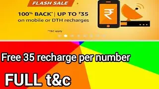 free 35 recharge per number||unlimited times||Amazon new offers by jibanplus