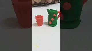How to Make Clay Jug With Glass | DIY Art | #shorts #youtubeshorts #ytshorts #viralshorts
