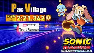 Sonic Racing Crossworlds - Pac Village & Maze S Rank - Power Car - Super Sonic Speed Time Trial
