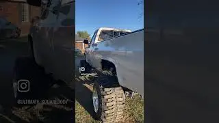 Nice white square body Chevy #countrymusic #oldtrucks