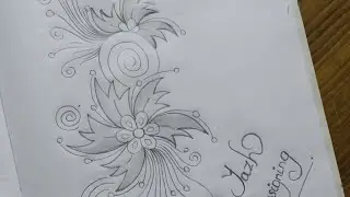 Drawing // Flower design// Floral motif design //Floral embroidery pattern design