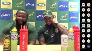 Springbok media conference - Ox Nche and Elton Jantjies ahead of Scotland test 10 November 2021