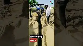 Trenching work for pipeline #shorts #work #technology