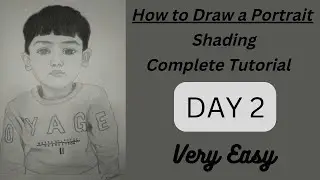 DAY - 2 Face Portrait Tutorial shading | sketch | Art Hands