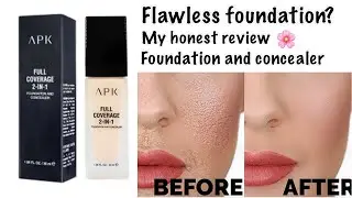APK full coverage 2 in 1 foundation and concealer honest review/affordable foundation/ Samra Rukhsar