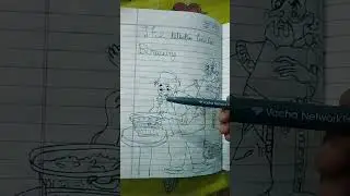 Talkative barber drawing.