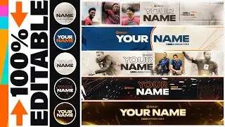 FIFA 23 - 5 FULLY EDITABLE BANNER TEMPLATES (WITH MATCHING LOGOS!)