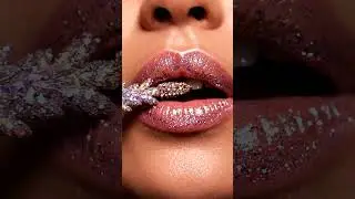 Closeup Feather Class-Ring Lipstick 💄💍 | Heavy Gem Lips, Sparkle Texture & Soft ASMR