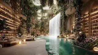 Indoor Waterfall Sanctuary | Forest Birds & Flowing Water for Deep Focus