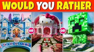 Would You Rather - Build Your Dream House 🤑🏡🌈 Quiz Face