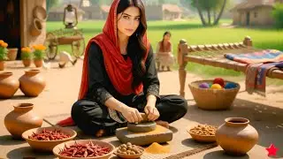 Traditional Village Sewing & Stone Grinding | Peaceful Pakistani Rural Life | Savera Village Life 