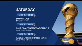 Coming up this weekend SABC1 sport!