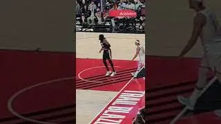 Robert Williams III Slam Dunk Lob Pass from Shaedon Sharpe🏀