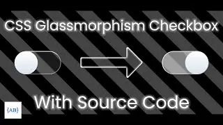 Glassmorphism Toggle Switch | HTML & CSS | AB Koder