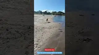 Visita na praia das areias brancas em Ros&aacute;rio do Sul-RS.