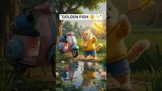 Cute Cat Finds a Golden Fish 😲✨ | Must Watch&rdquo; #cartoon #funny #viralvideo #shorts #cat